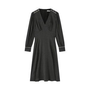 L.K. Bennett Larissa Black And Birch Mini Dress